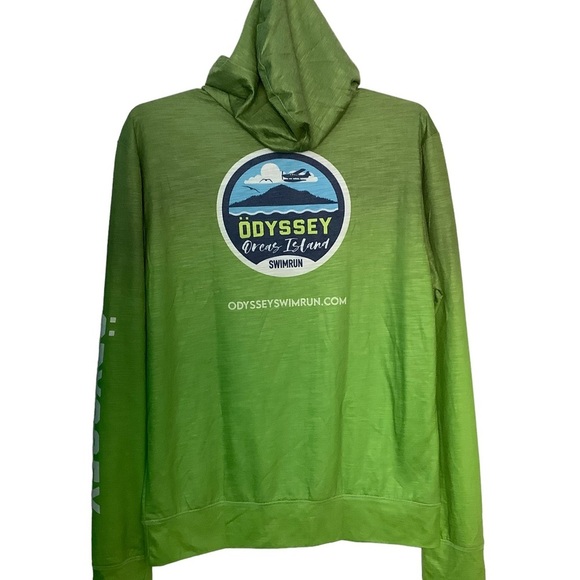 Men’s Medium Lime Green Lightweight Pullover Hoodie Sweatshirt Long Sleeve NWT - Picture 3 of 9